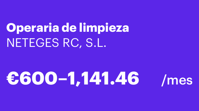 Operaria de limpieza
