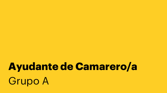 Ayudante de Camarero/a