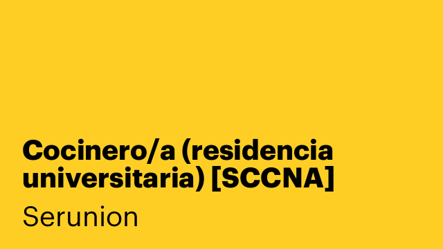 Cocinero/a (residencia universitaria) [SCCNA]