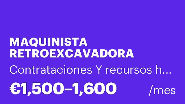 MAQUINISTA RETROEXCAVADORA