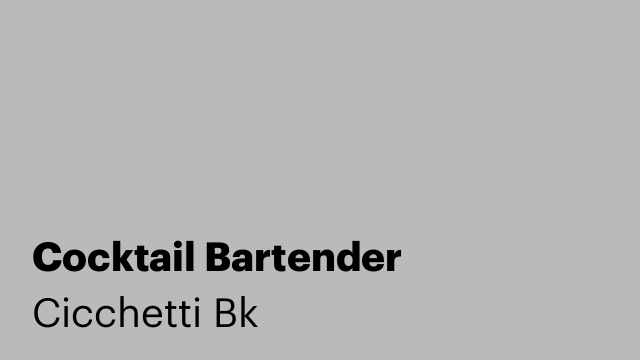 Cocktail Bartender