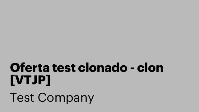 Oferta test clonado - clon [VTJP]