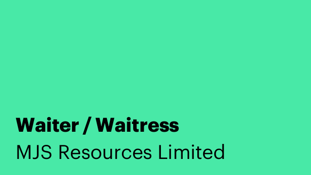 Waiter / Waitress