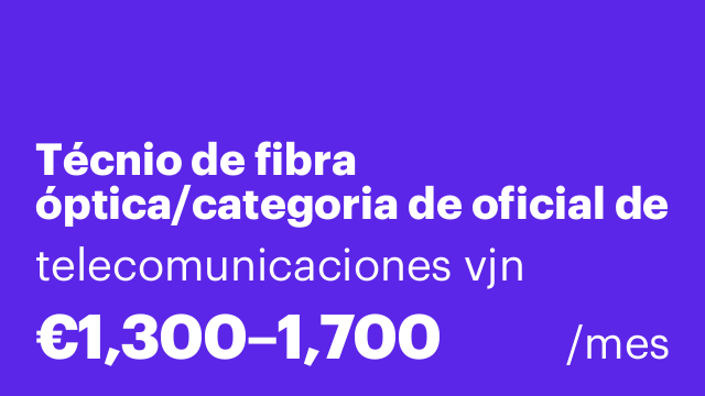 Técnio de fibra óptica/categoria de oficial de primera
