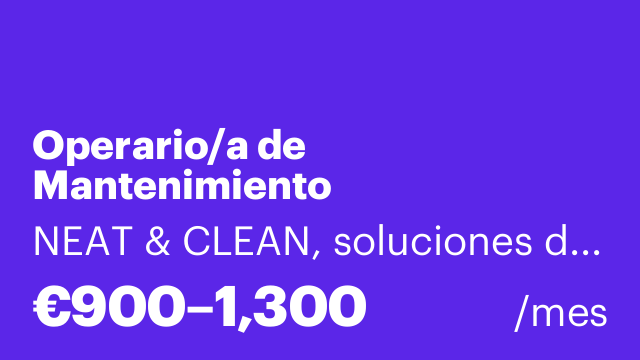 Operario/a de Mantenimiento