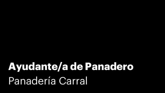 Ayudante/a de Panadero