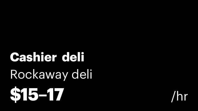 Cashier  deli