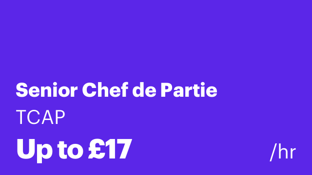 Senior Chef de Partie