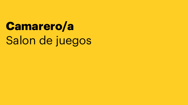 Camarero/a