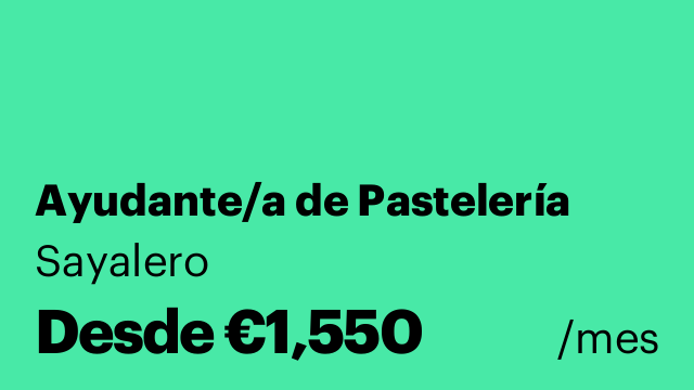 Ayudante/a de Pastelería