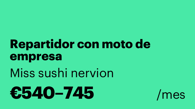 Repartidor con moto de empresa