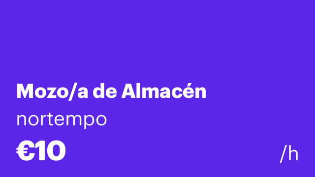 Mozo/a de Almacén