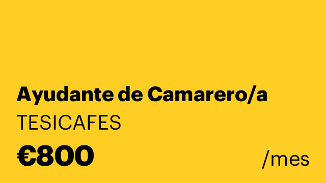 Ayudante de Camarero/a