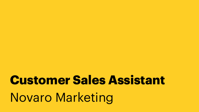 Customer Sales Assistant