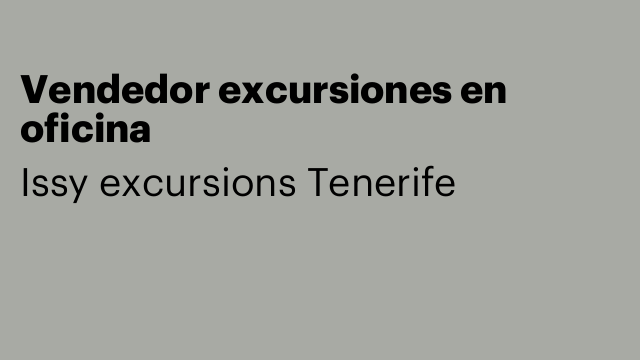 Vendedor excursiones en oficina