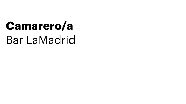 Camarero/a