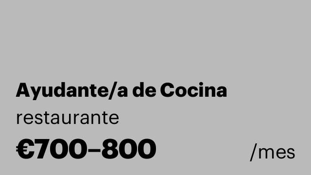 Ayudante/a de Cocina