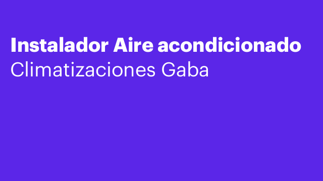 Instalador Aire acondicionado