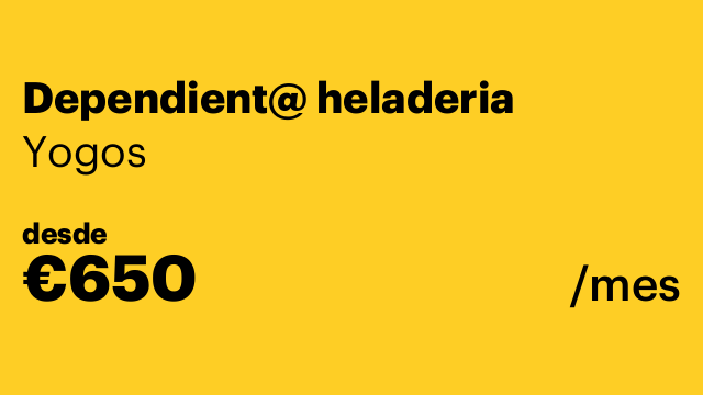 Dependient@ heladeria