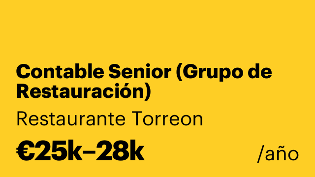 Contable Senior (Grupo de Restauración)