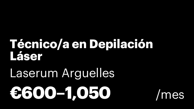 Técnico/a en Depilación Láser