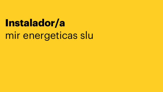 Instalador/a
