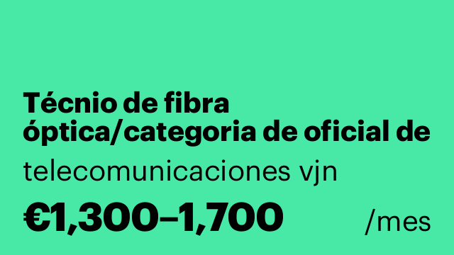 Técnio de fibra óptica/categoria de oficial de primera