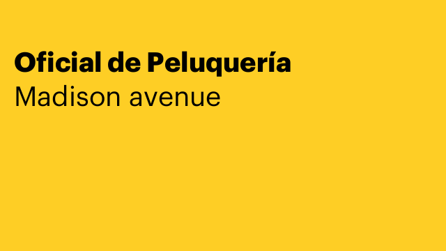 Oficial de Peluquería