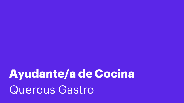 Ayudante/a de Cocina