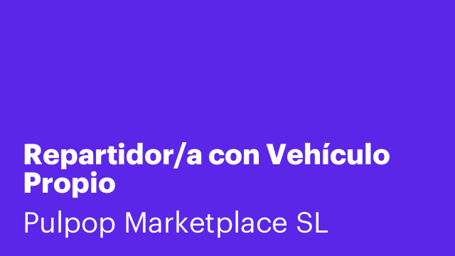 Repartidor/a con Vehículo Propio