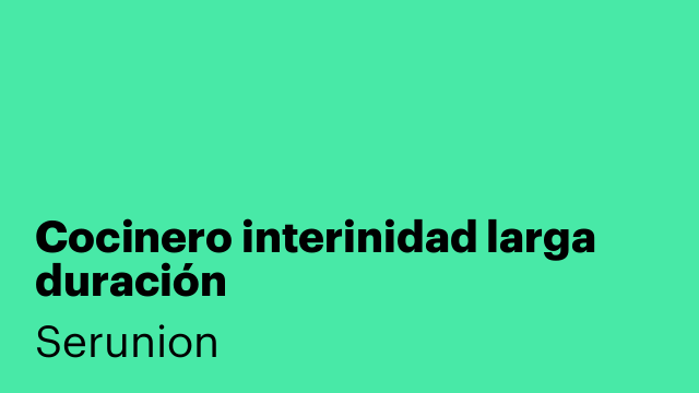 Cocinero interinidad larga duración