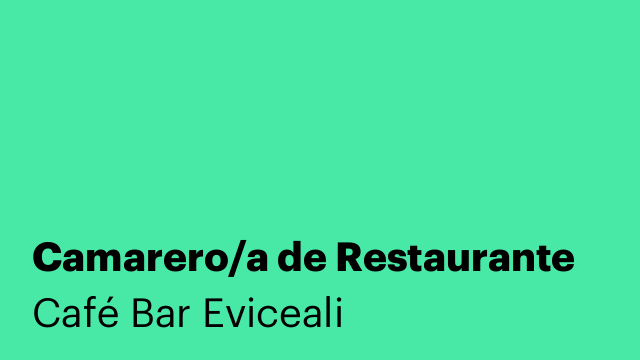 Camarero/a de Restaurante
