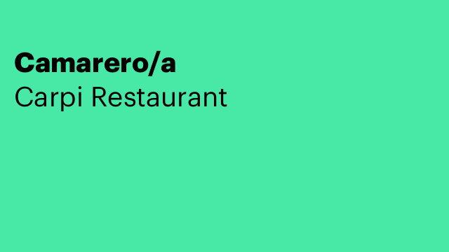 Camarero/a