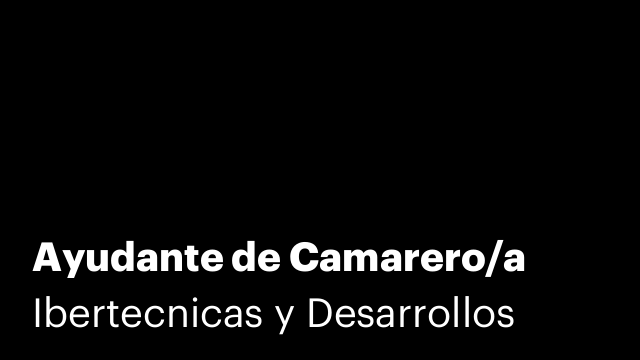 Ayudante de Camarero/a