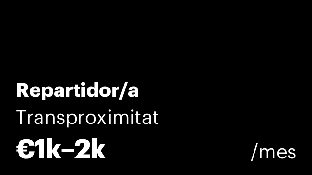 Repartidor/a