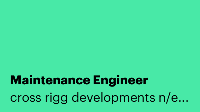 Maintenance Engineer