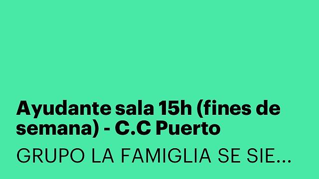 Ayudante sala 15h (fines de semana) - C.C Puerto Venecia [LYSFDSV]