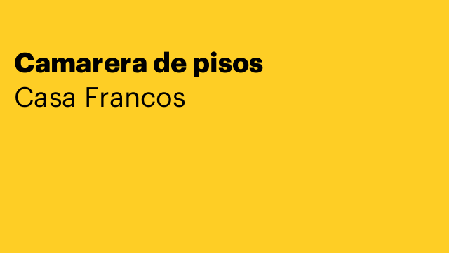 Camarera de pisos