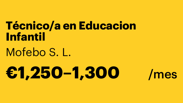 Técnico/a en Educacion Infantil