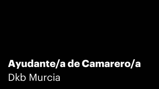 Ayudante/a de Camarero/a