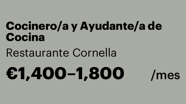 Cocinero/a y Ayudante/a de Cocina