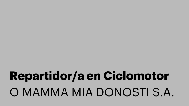 Repartidor/a en Ciclomotor