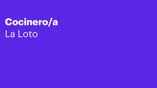 Cocinero/a