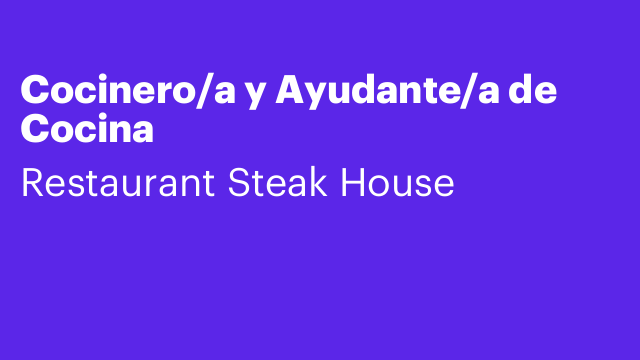 Cocinero/a y Ayudante/a de Cocina