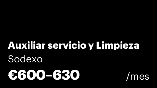 Auxiliar servicio y Limpieza