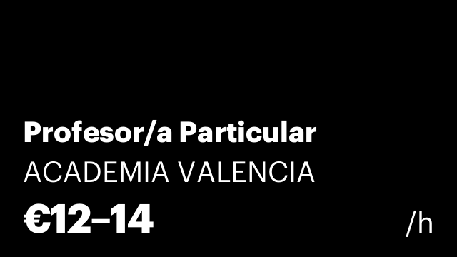 Profesor/a Particular