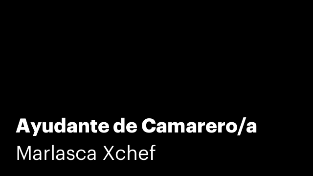 Ayudante de Camarero/a