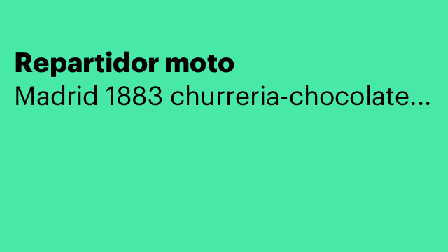 Repartidor moto