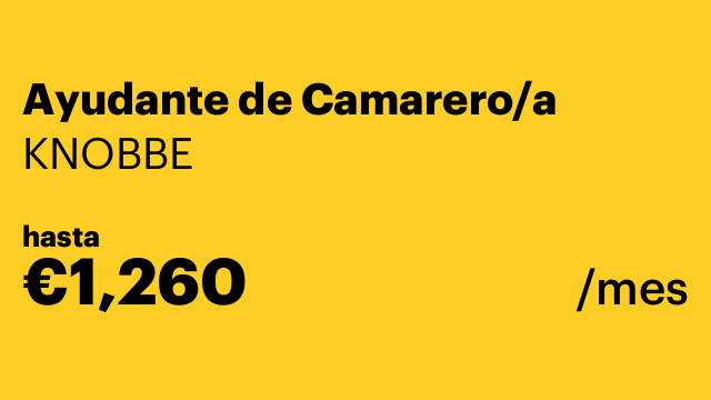 Ayudante de Camarero/a