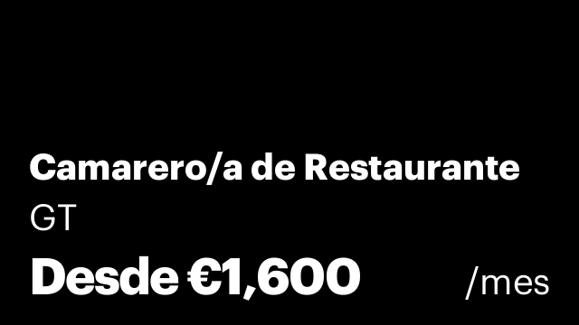 Camarero/a de Restaurante
